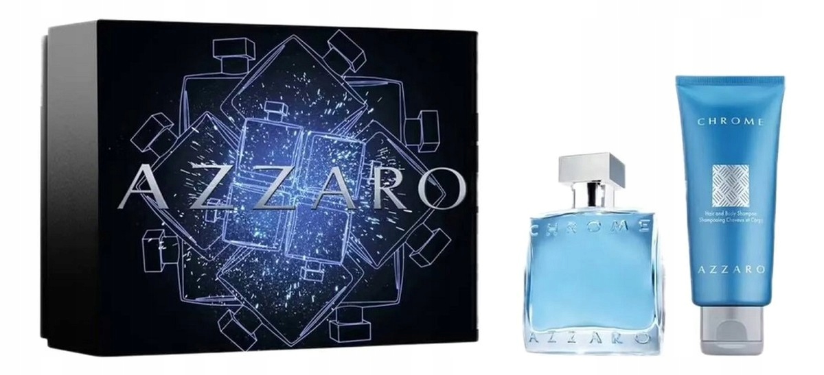 Azzaro Chrome Zestaw woda toaletowa spray 50ml żel pod prysznic 75ml
