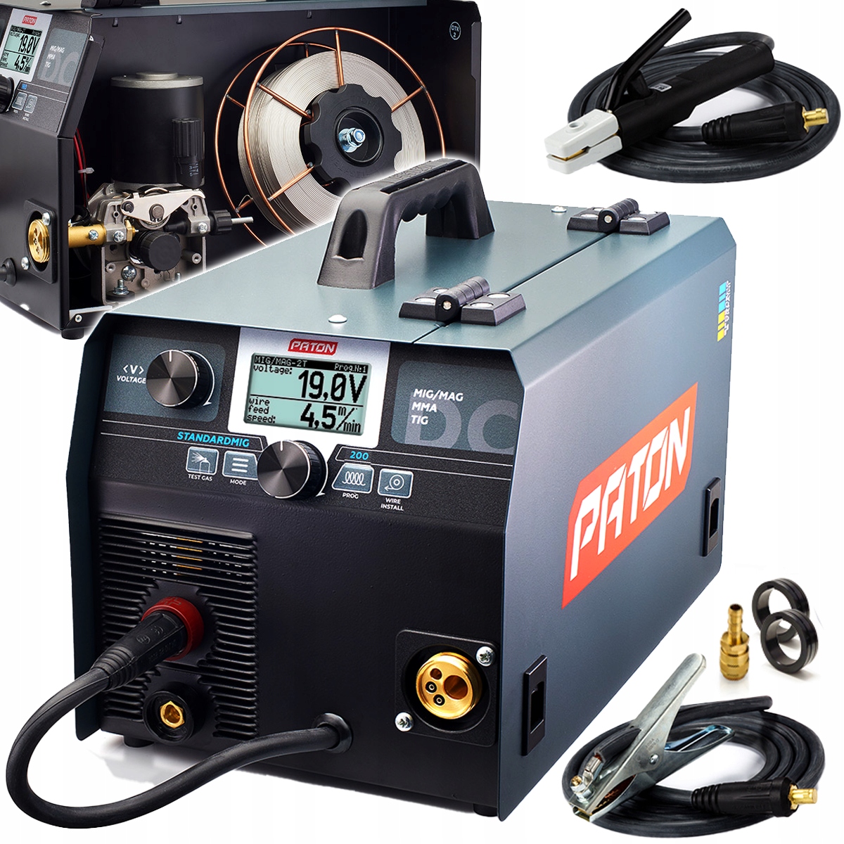 Spawarka Migomat Paton Standard Mig 200 Puls Mig Mag Mma Tig Lift