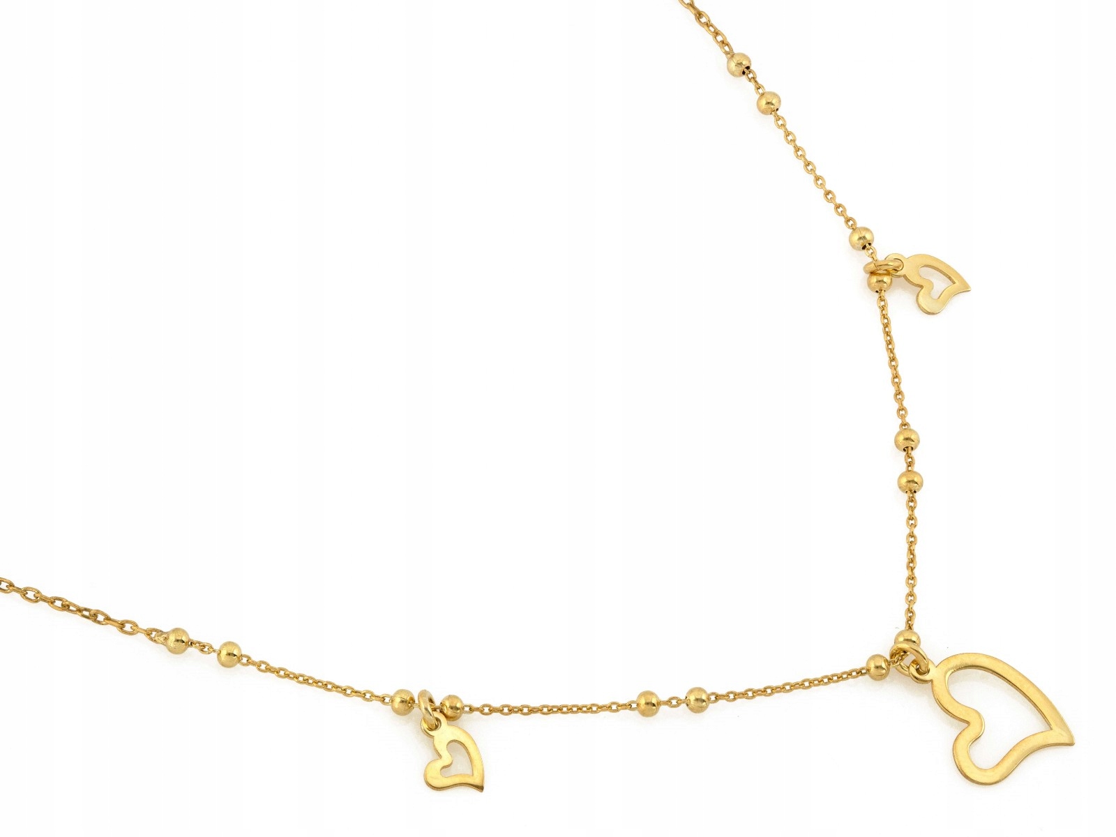 Dámský stříbrný náhrdelník 925 se srdíčky pro ni, elegantní design