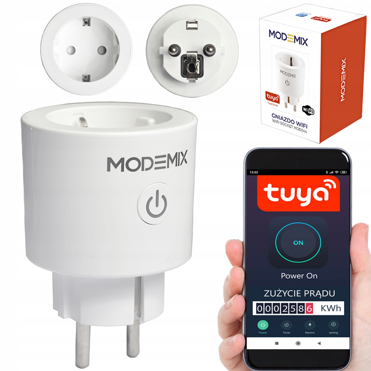 

Inteligentne Gniazdko Wifi Watomierz Tuya Smart