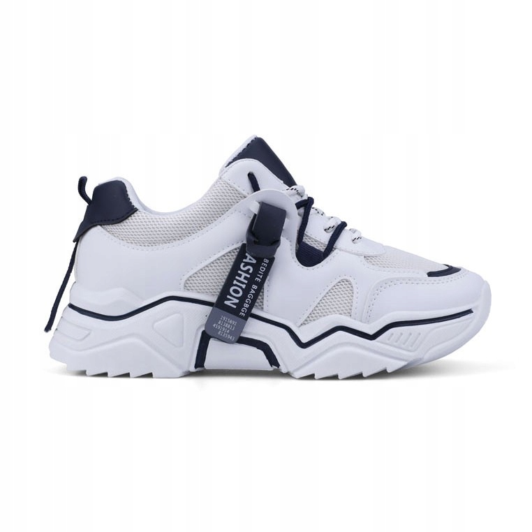

Sneakersy buty sportowe dziewczęce białe platforma