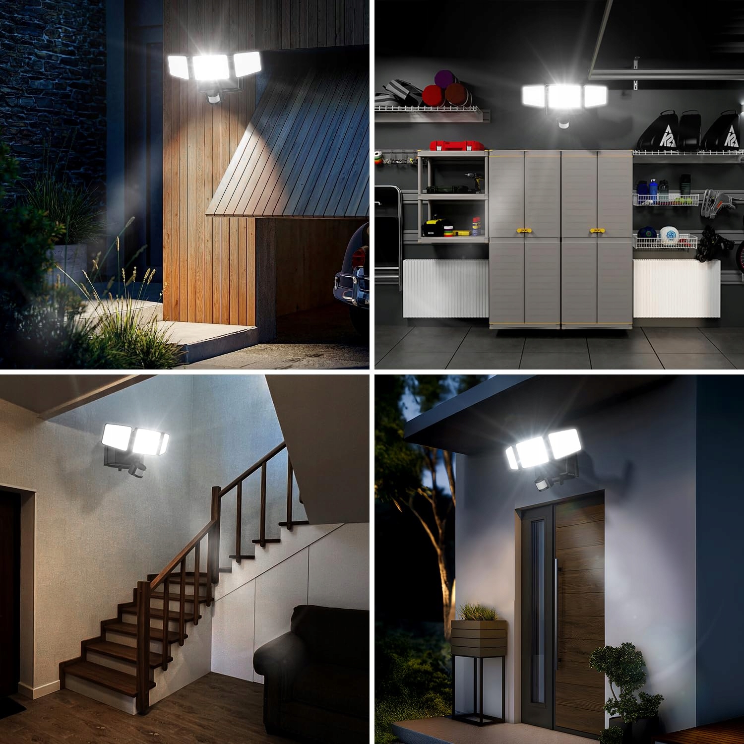 Lampa Zewnętrzna LED Z Czujnikiem Ruchu Bateryjna Jasna 2 Szt IP65 BENMA — miniatura 6