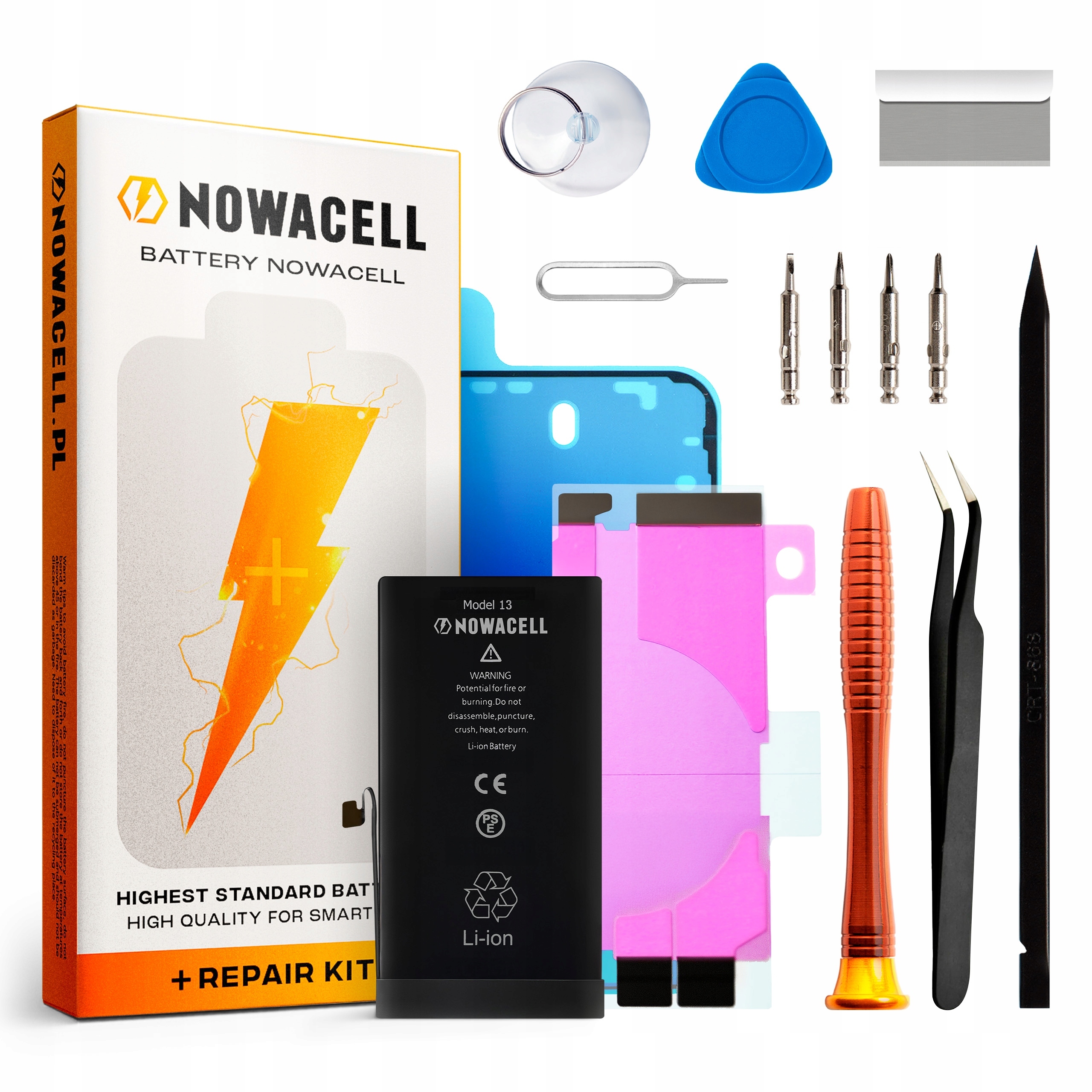 Bateria do iPhone 13 Większa Pojemność 3510 mAh Zestaw Nowacell