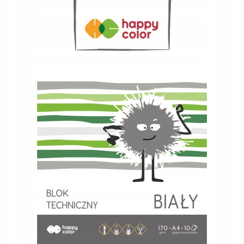 

Blok techniczny biały Happy Color A4 10 arkuszy