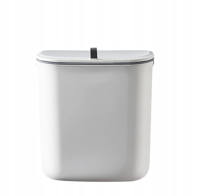 Levně Elpheco Kuchyňský kompostér 9,5 l závěsný koš s víkem, bílý, pod dřez