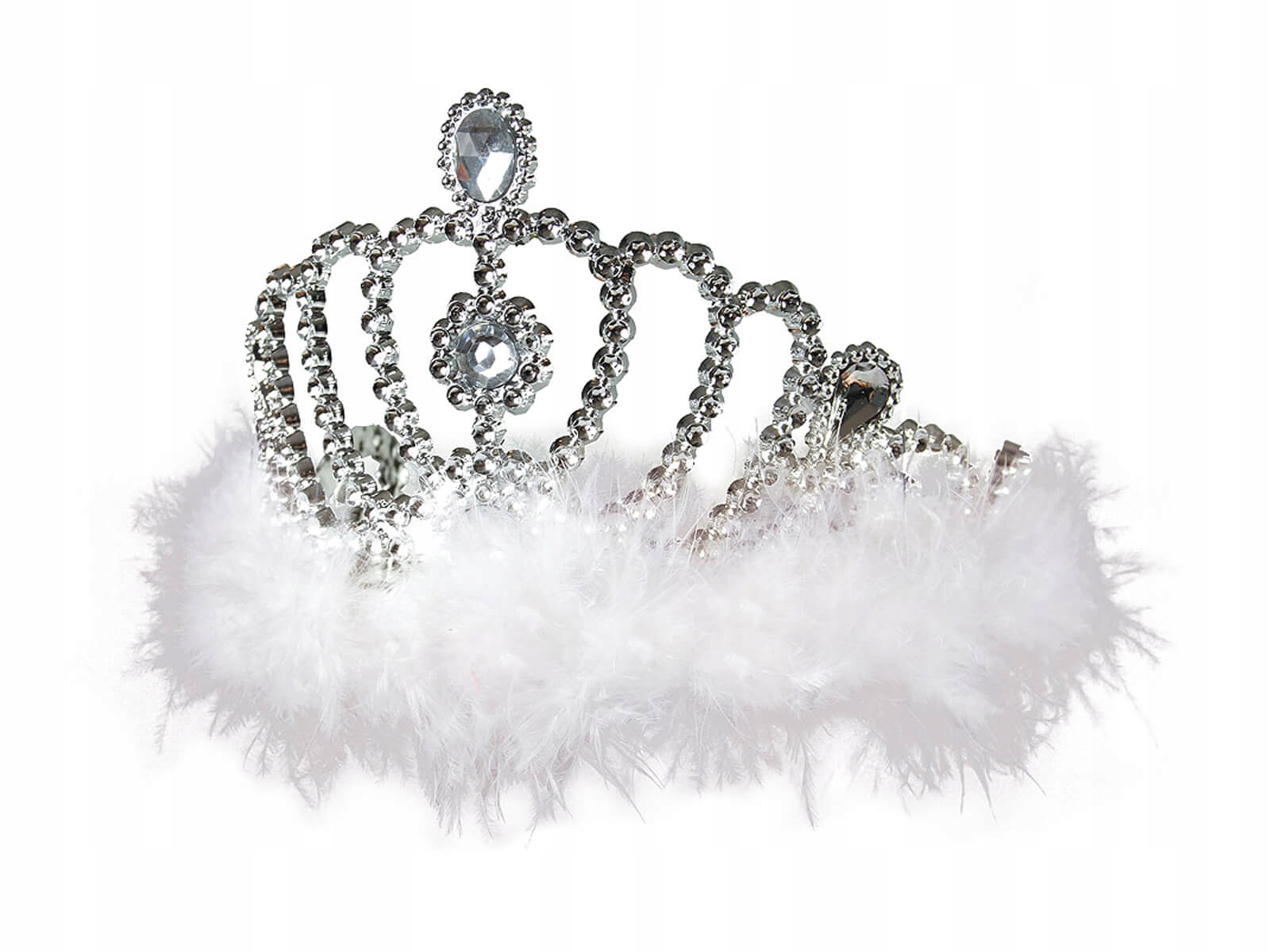 

Tiara diadem biały Korona Królowa Balu Urodziny