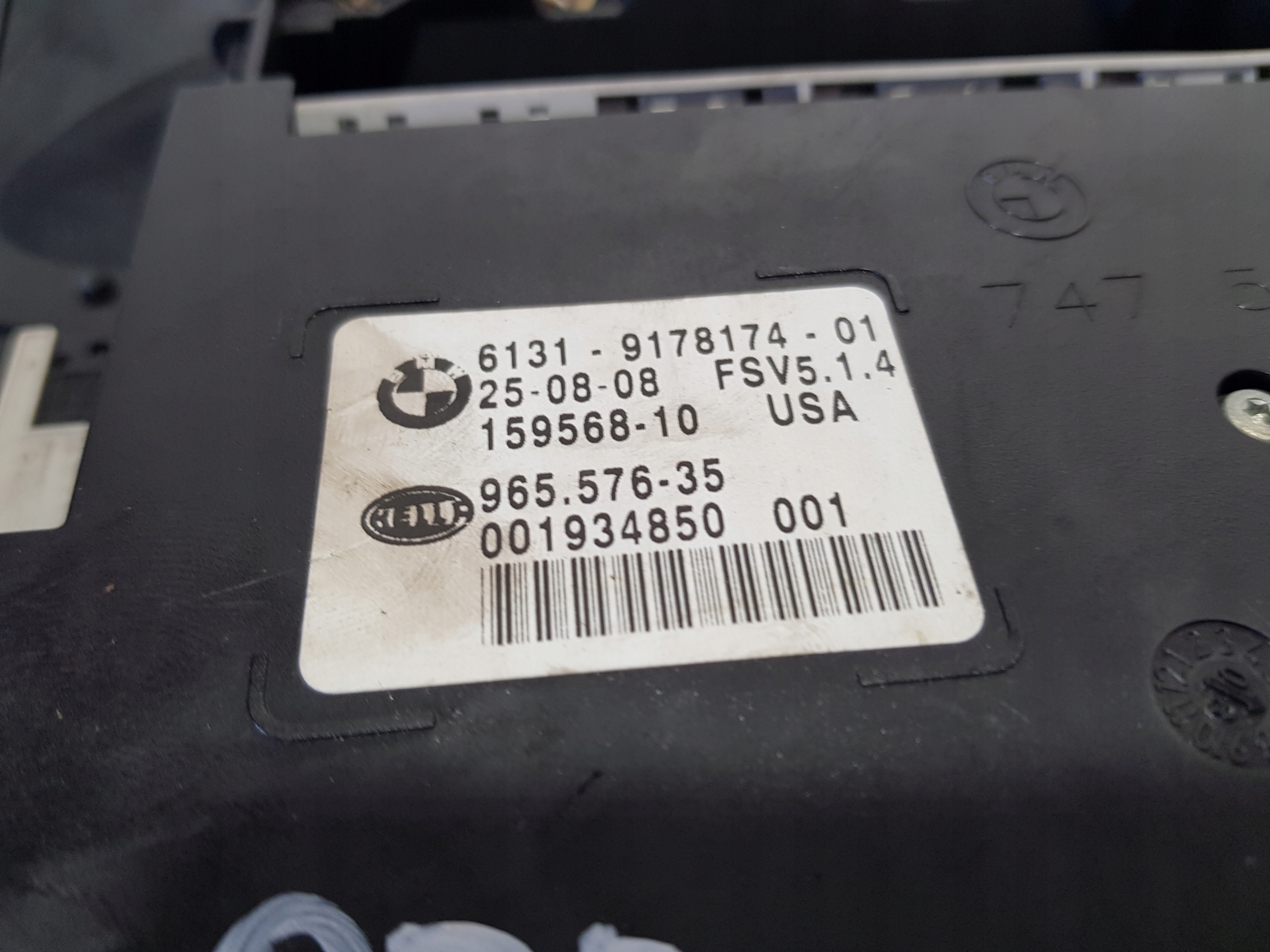 OSWIETLENIE FANALE cabina interna BMW X5 E70 9178174