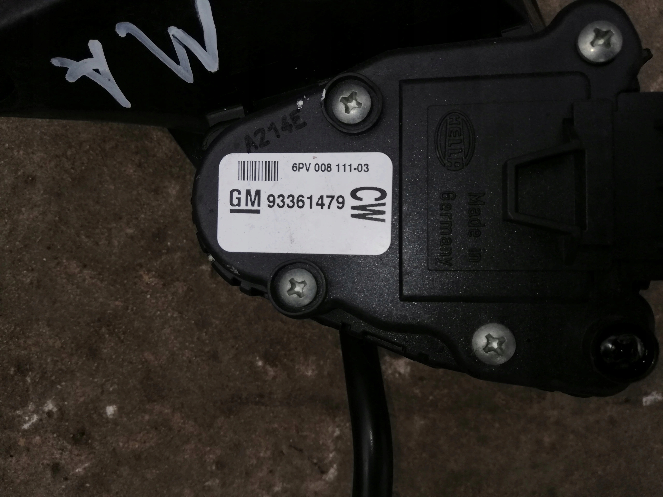 MERIVA A 1.6 potentiometer Gas 93361479CW