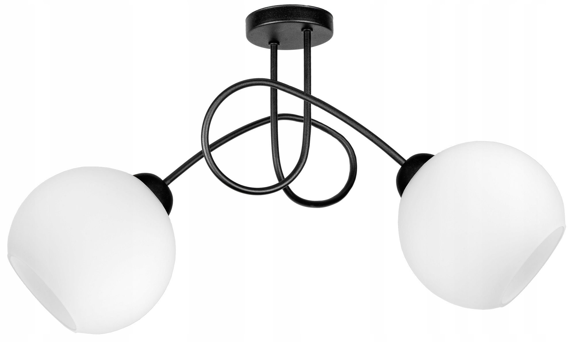 Szklana Lampa Wisząca Sufitowa Żyrandol Kule Led