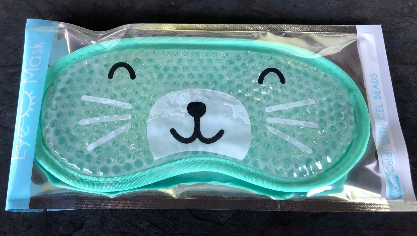 OPASKA NA OCZY MASKA DO SPANIA SNU RELAKSU kot KOTEK Żel OLDMAN CHŁODZĄCA Materiał dominujący poliester