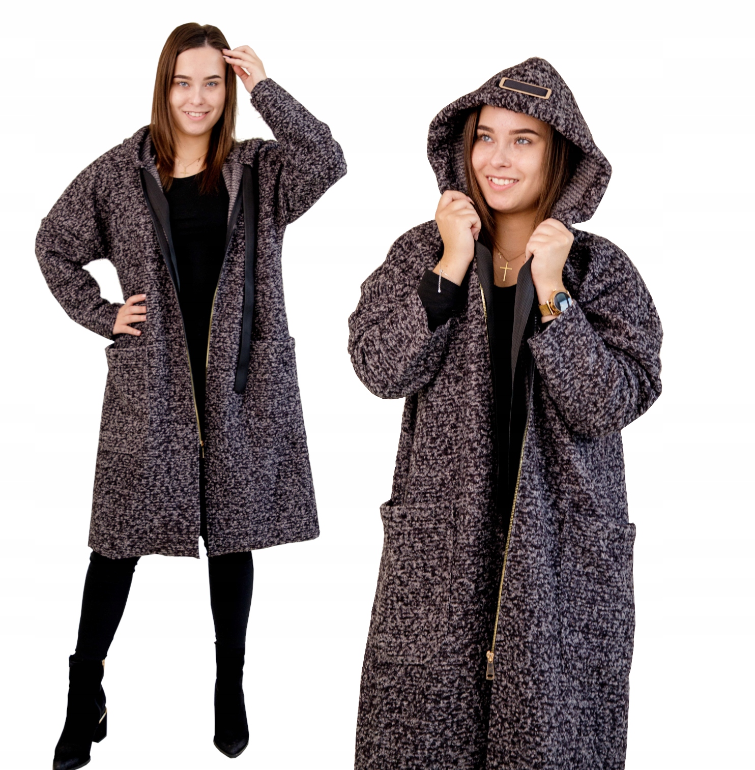 MODNY SPORTOWY JESIENNY PŁASZCZ DAMSKI KOLORY 3XL