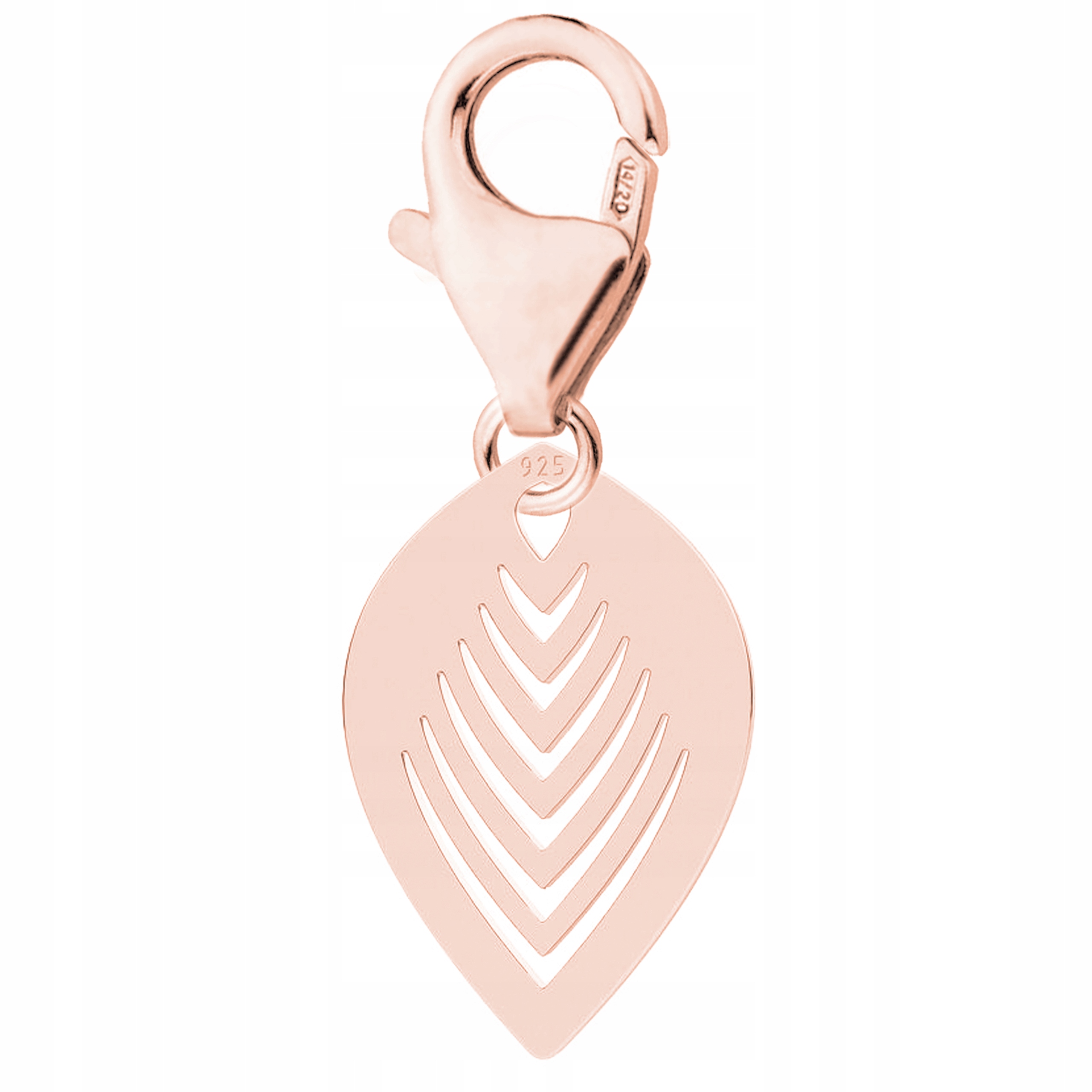 Pozlacený přívěsek s listem na karabině List listů Stříbro 925