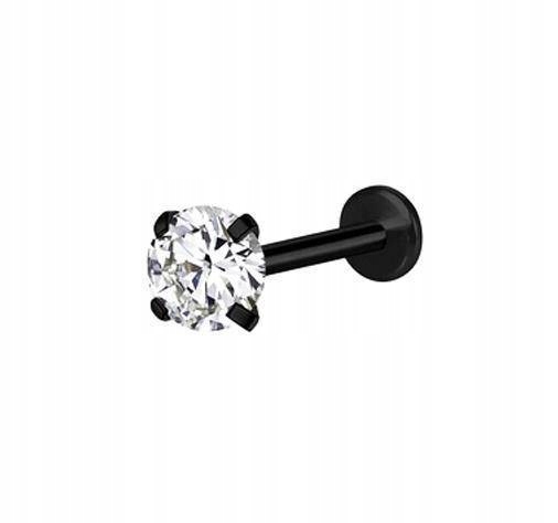 

Labret czarny z białą cyrkonią helix lobe 1,2/6/3