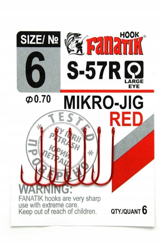 Haczyki spiningowe Fanatik Mikro-Jig Red 6 szt. - porównaj ceny