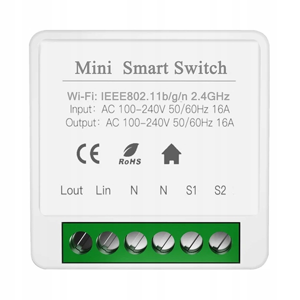 Mini przekaźnik WiFi Tuya Smart Life 16A 230V IoT