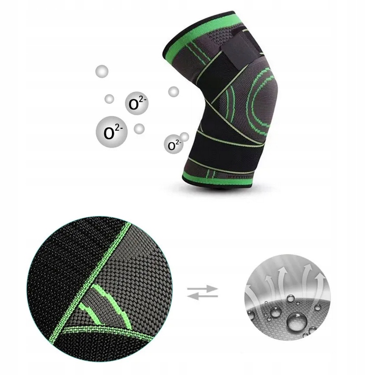 OPASKA ELASTYCZNA KOLANA ROZM. M UCISKOWY STABILIZATOR RZEPKI ŚCIĄGACZ Cechy dodatkowe bezszwowe