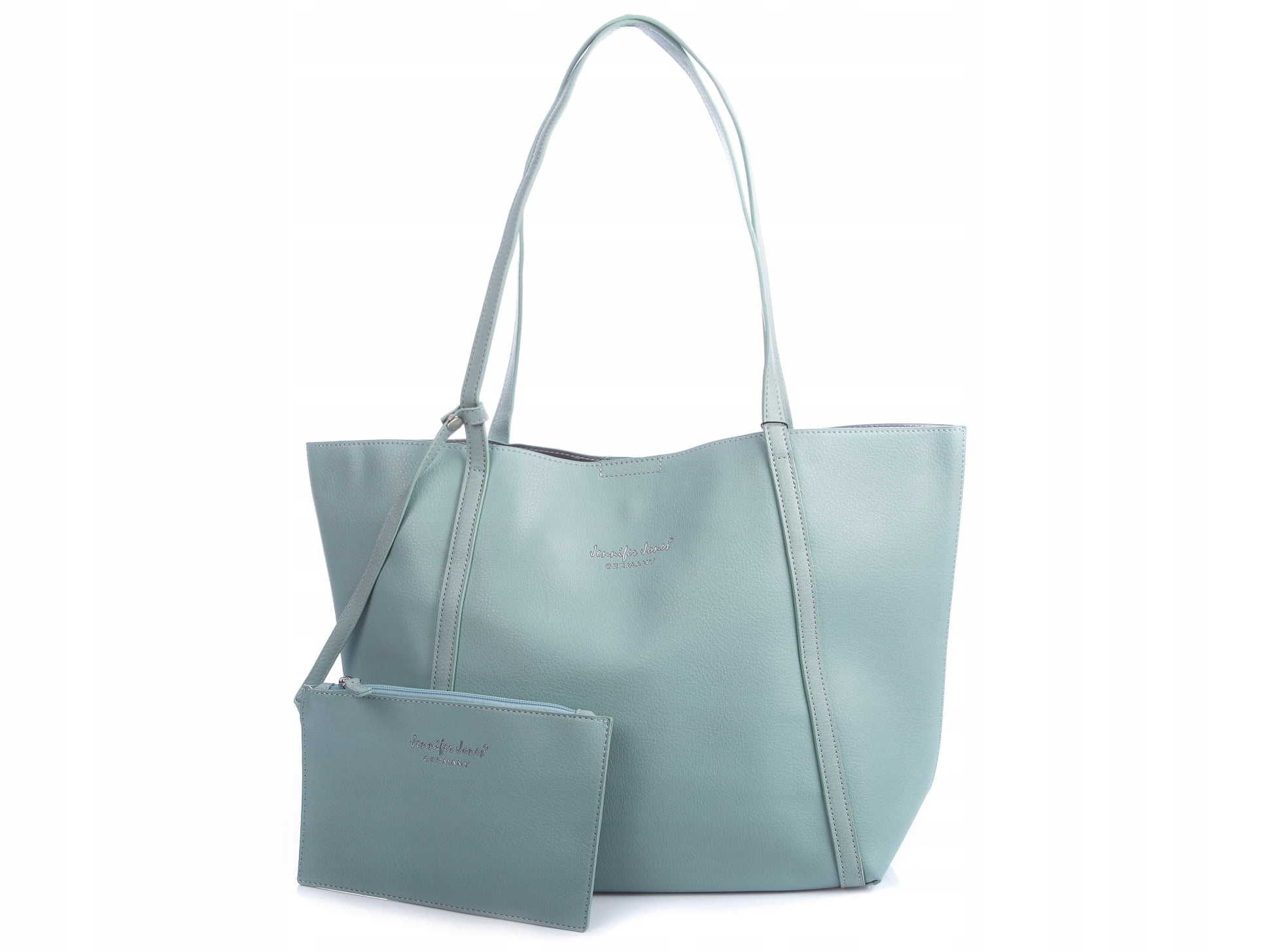 Seledinová velká dámská kabelka shopperka A4