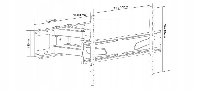 UCHWYT DO TELEWIZORA MONITORA 32-70'' MC-723 | REGULOWANY | DO 45KG | VESA Model MC-723