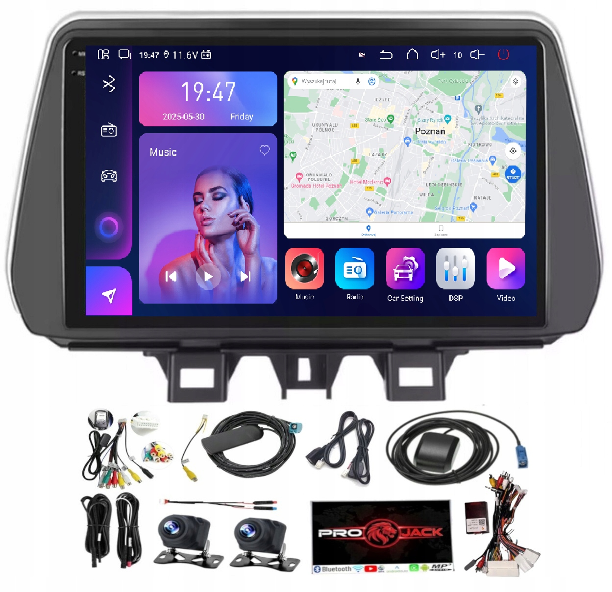Rádio Navigace Hyundai Tucson 2018-2021 Carplay Android 8/256GB Sim
