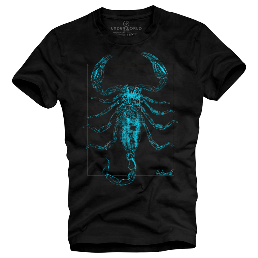Pánské tričko Underworld Scorpion modré vel 3XL