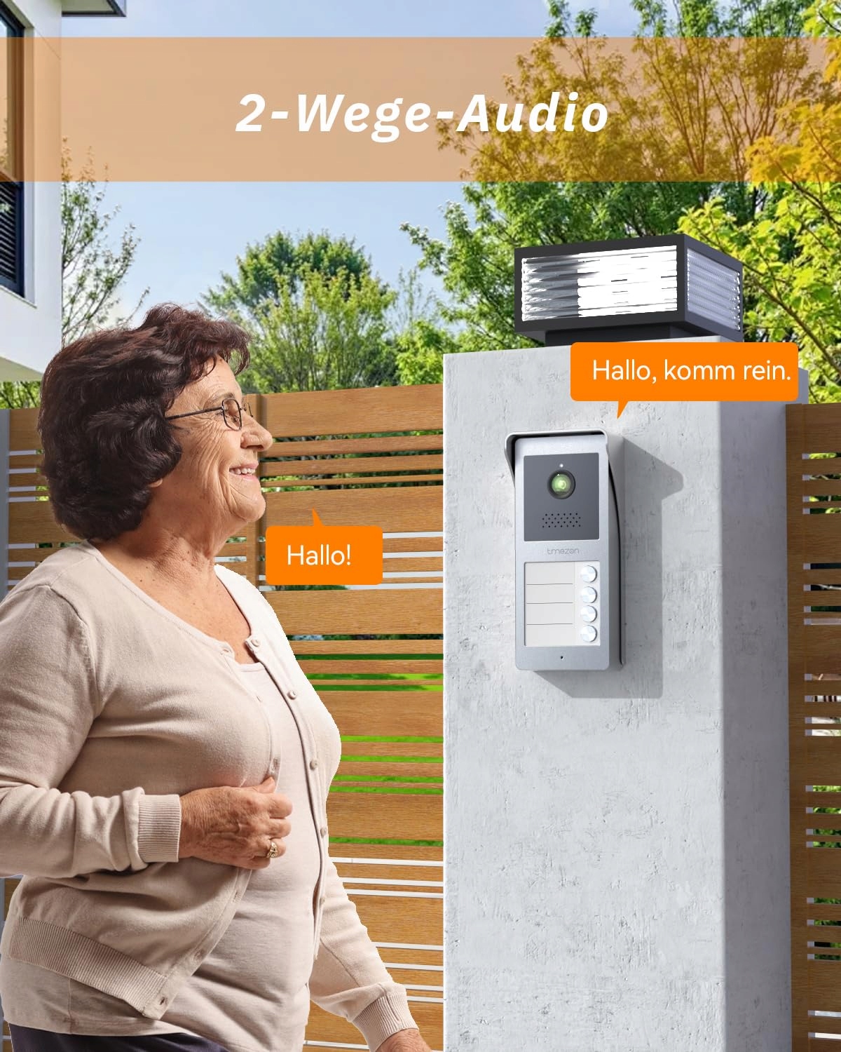 TMEZON Wideodomofon 4-Rodziny 7-Calowy Monitor Kamera HD 2-Drożny Audio — miniatura 3