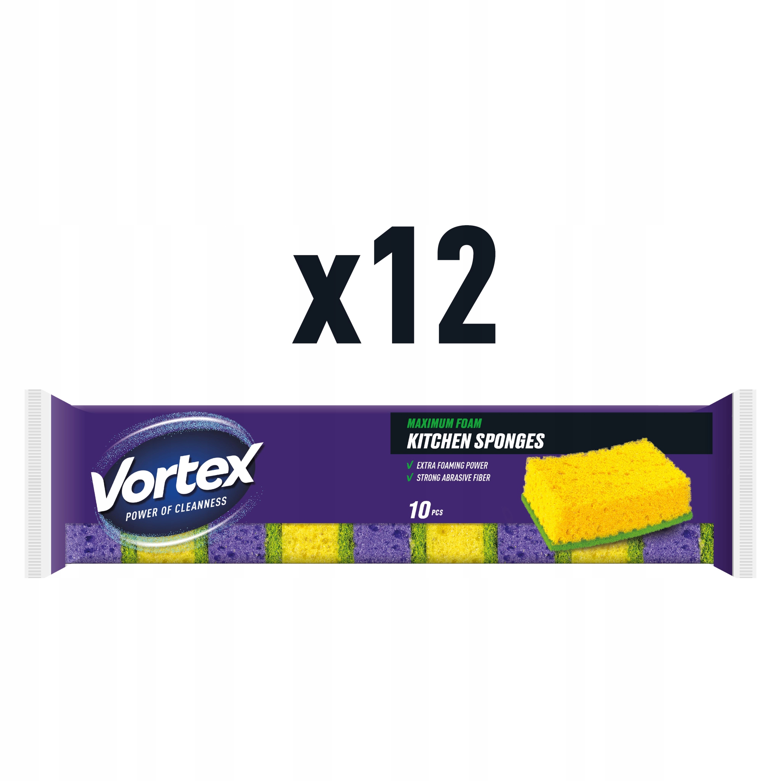 Levně Kuchyňské Houbičky Vortex , 10 ks, sada 12 balení (12 × 10 ks) 120 ks