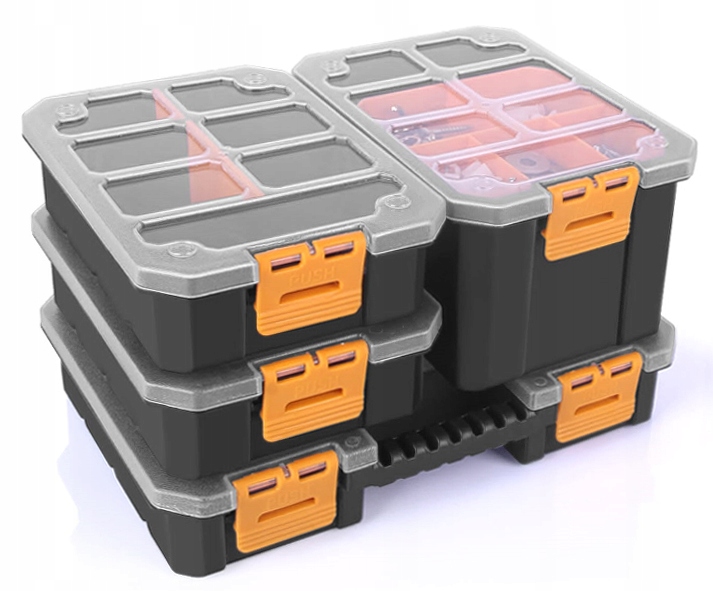 

4x Pudełko organizer Śrubki spławiki Nici koraliki