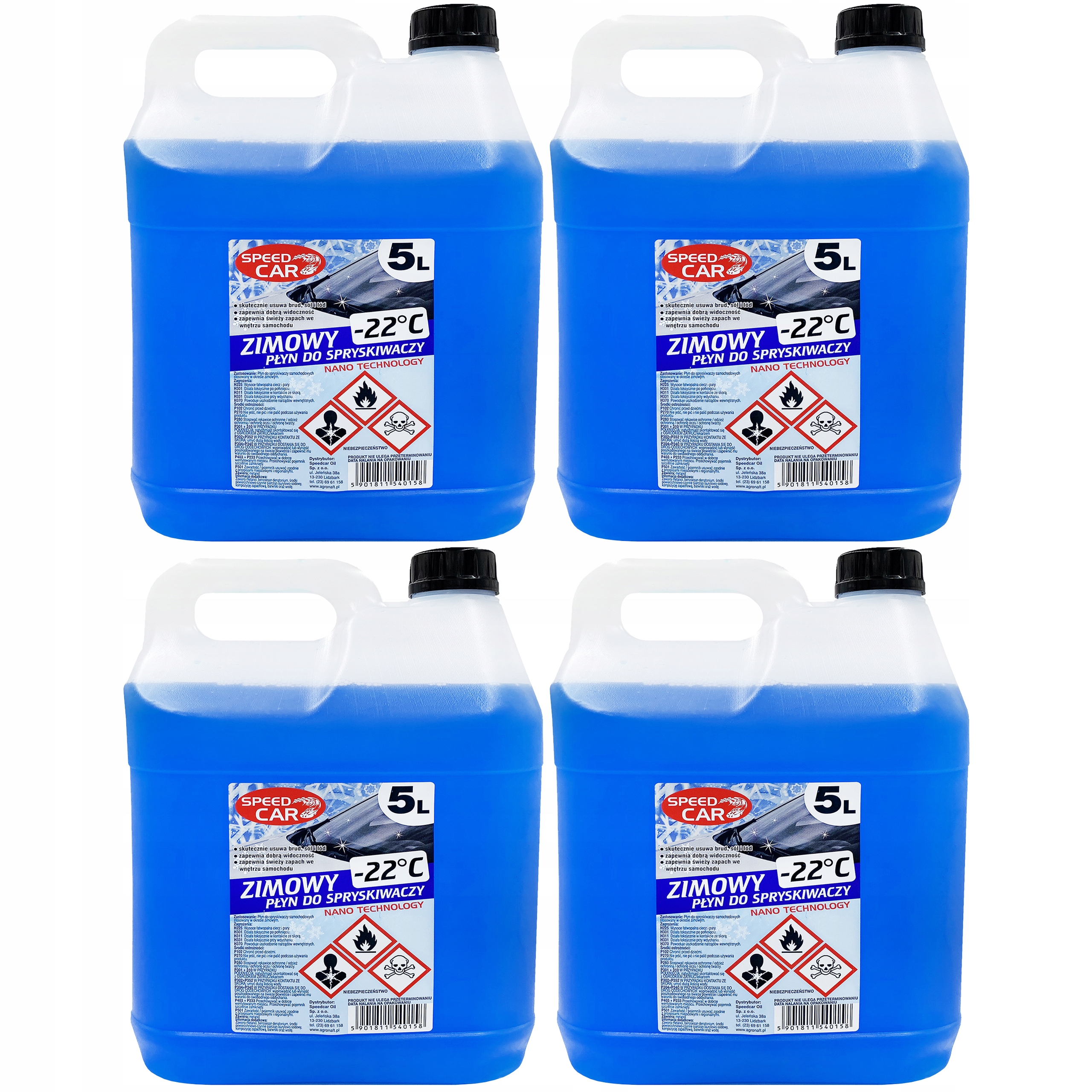 

Płyn Zimowy Do Spryskiwaczy Zapachowy 20L 4x5L