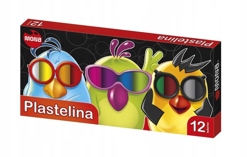 Plastelina szkolna 12 kolorów MONA