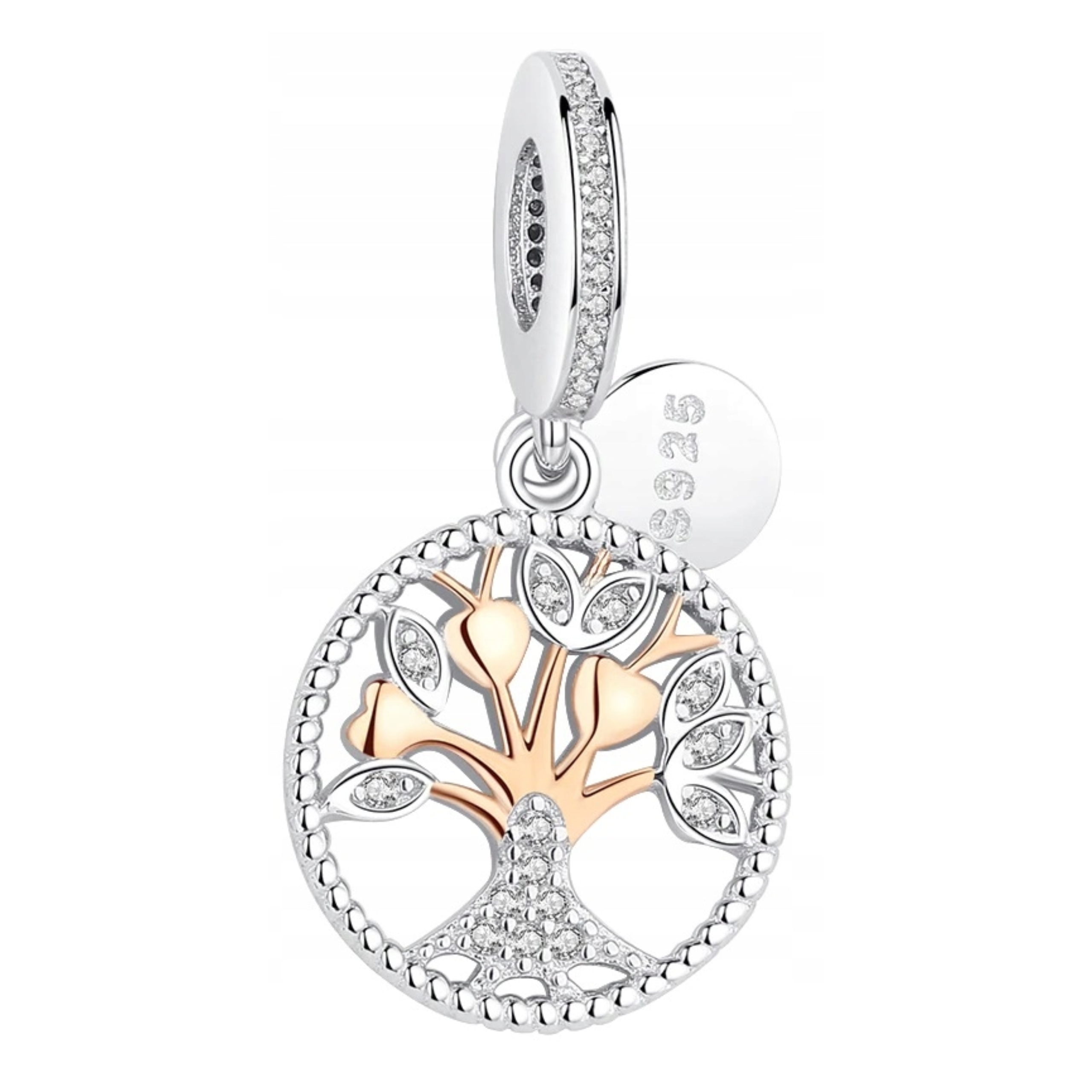

Charms Drzewo Rodziny Rose Gold S925