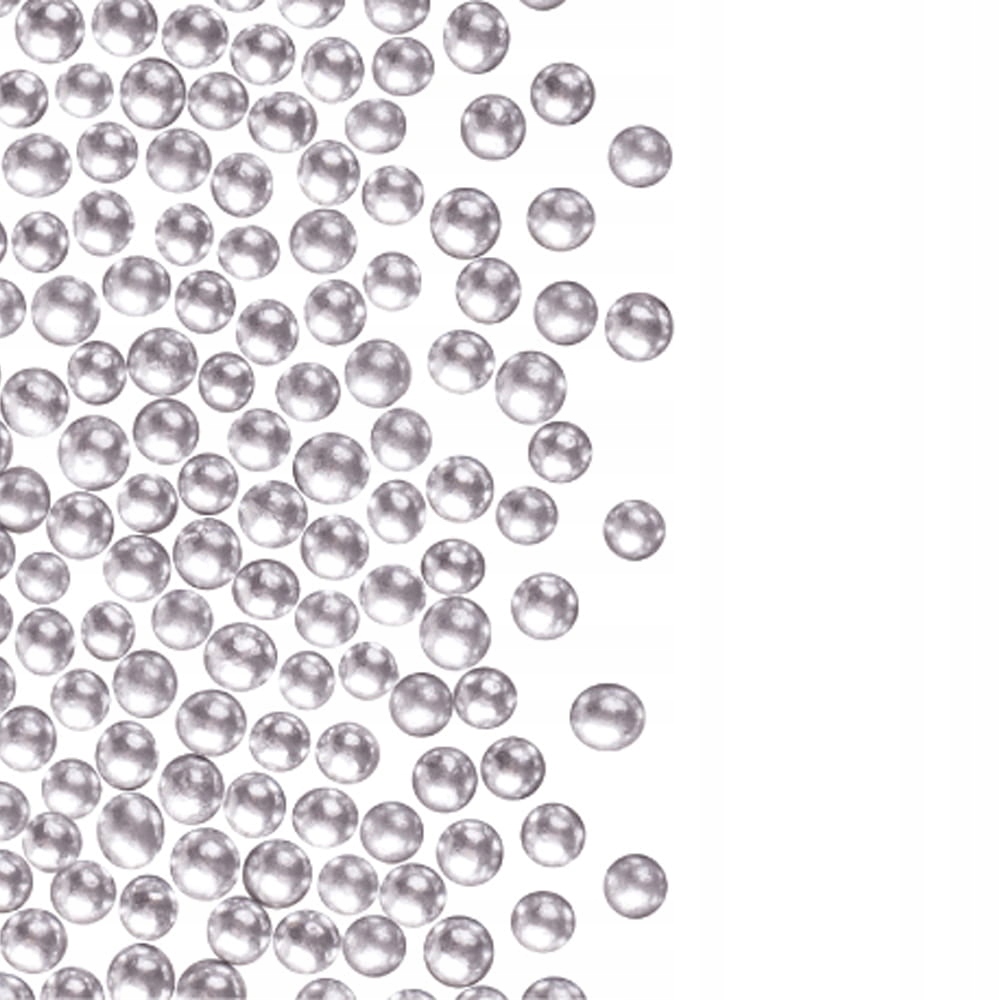 Perełki srebrne miękkie posypka cukrowa Barbara Decor 1,2kg