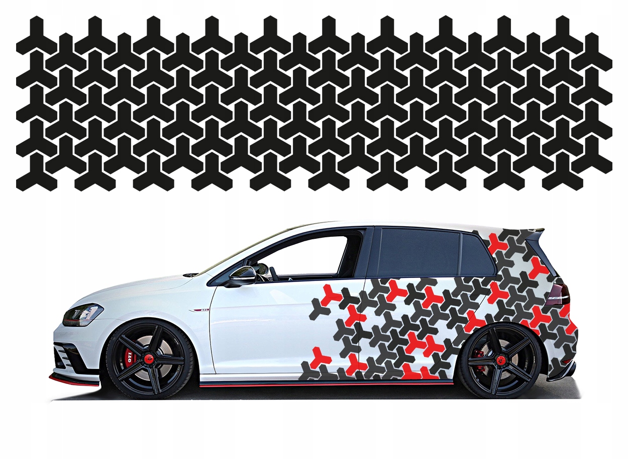 Samolepky na Auto Camo kamufláž 180 kusů 10 cm