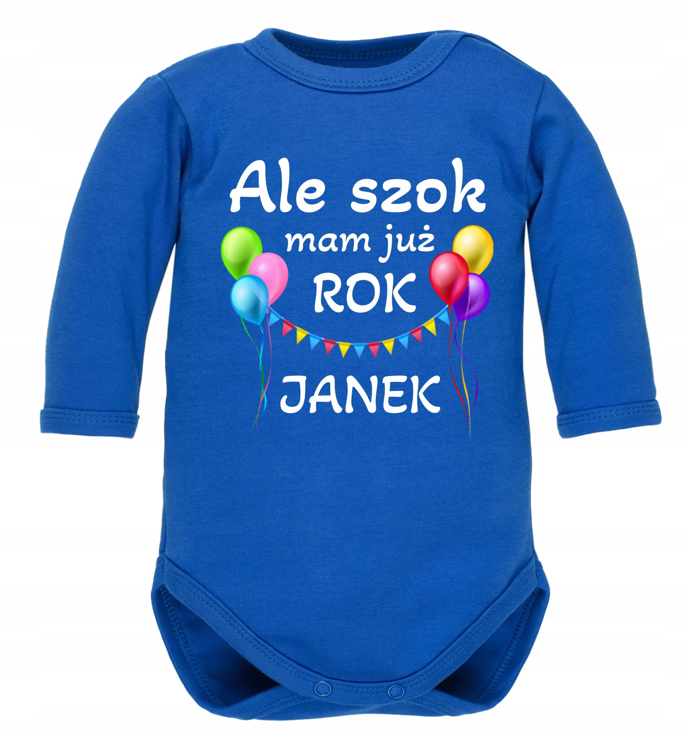 

Body na urodziny roczek Ale szok mam już rok, imię