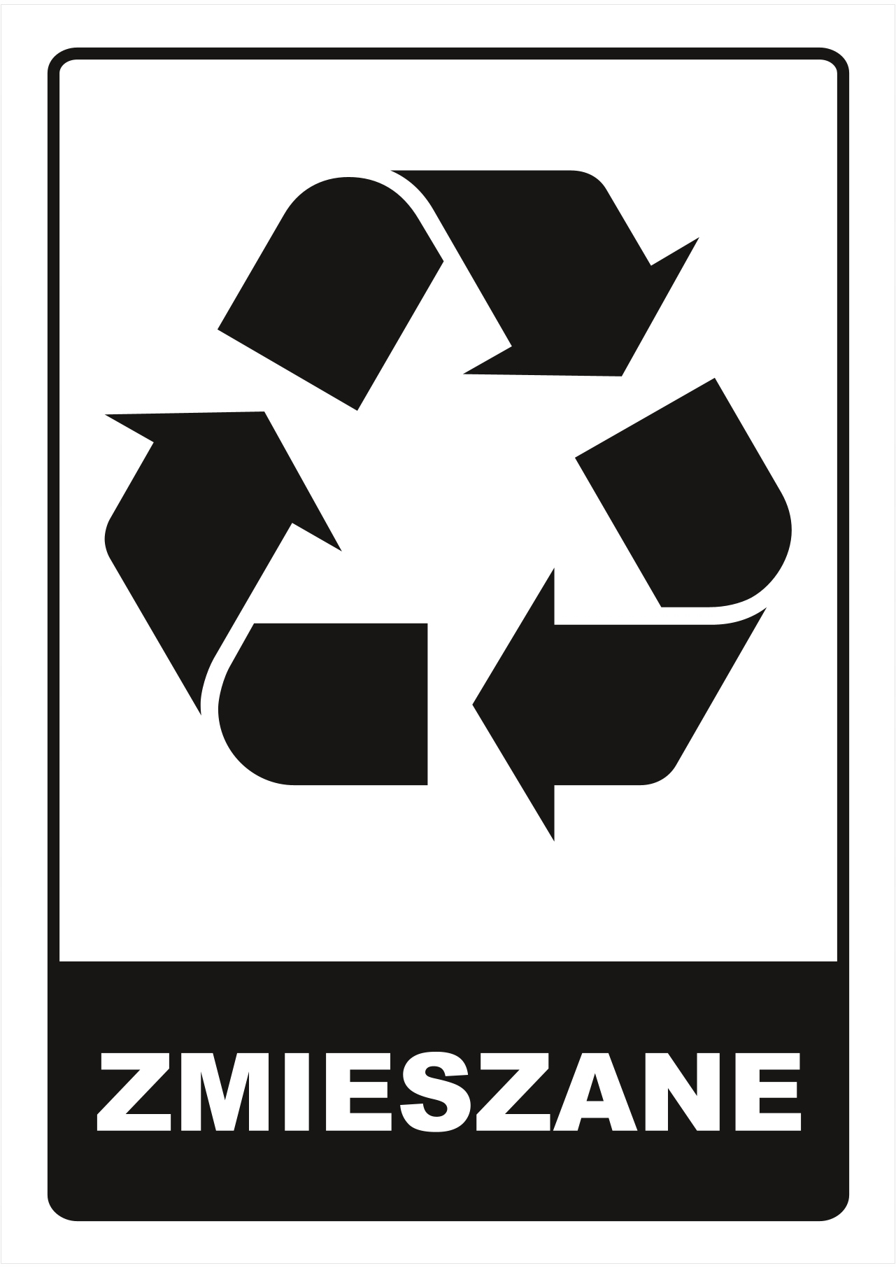 

Naklejka Recykling~A4 Zmieszane -folia wodoodporna