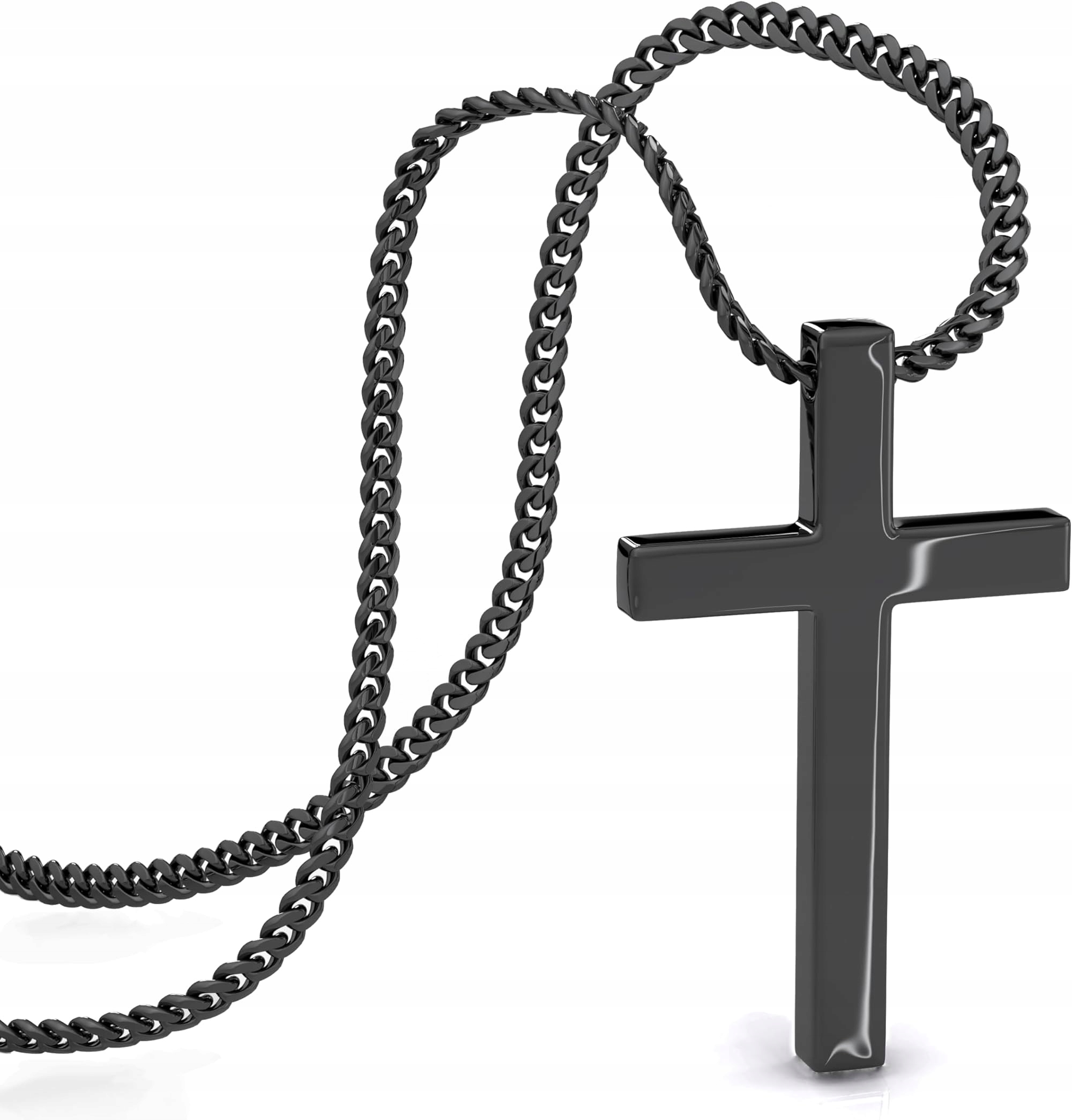 Náhrdelník z chirurgické oceli 316L pro ženy [Hope] černý