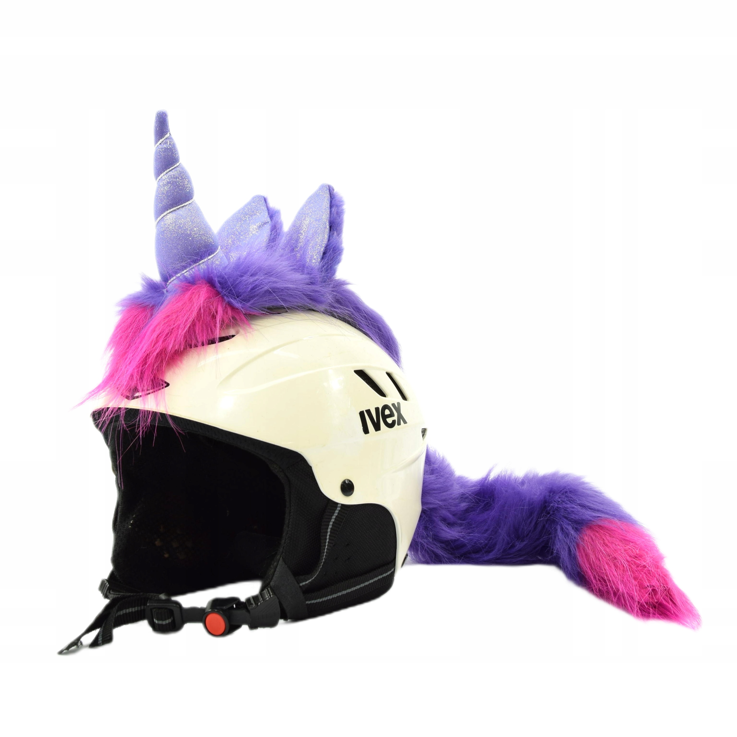 Ozdoba na kask narciarski naklejka Jednorożec