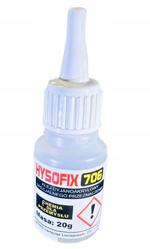 

Klej Cyjanoakrylowy Mocny Hysofix 706 – 20g