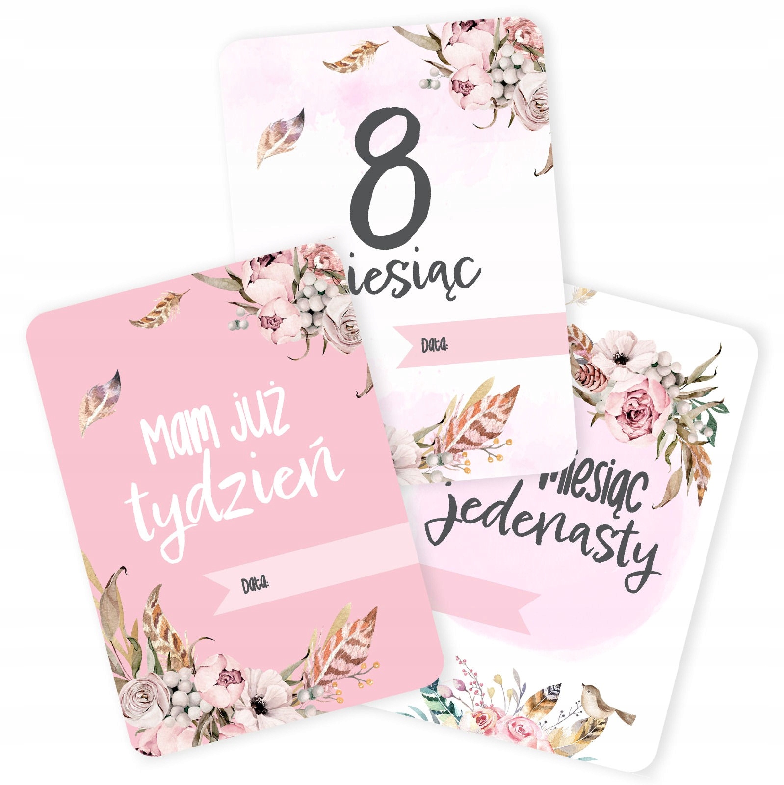 

34 Karty Tabliczki do zdjęć Mój Pierwszy Rok Życia