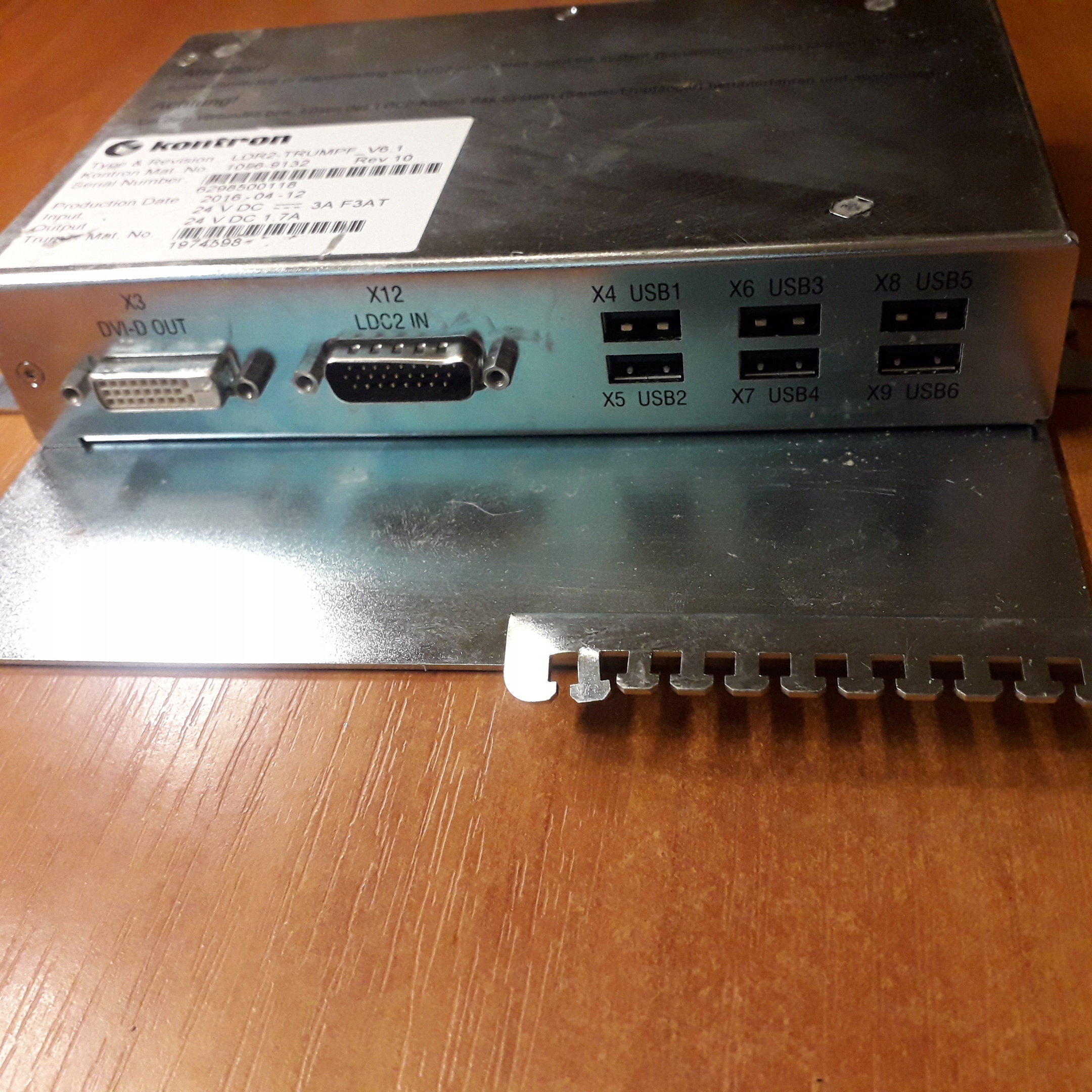 KONTRON LDR2 TRUMPF V6.1 1056-9132 REV10 1974598 Kod producenta TRUMPF V6.1 1056-9132 REV10 1974598