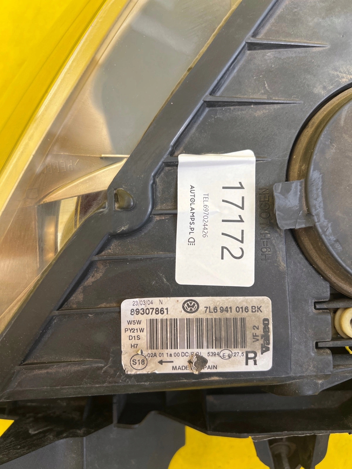 light front right VW TOUAREG 7L XENON 7L6941016