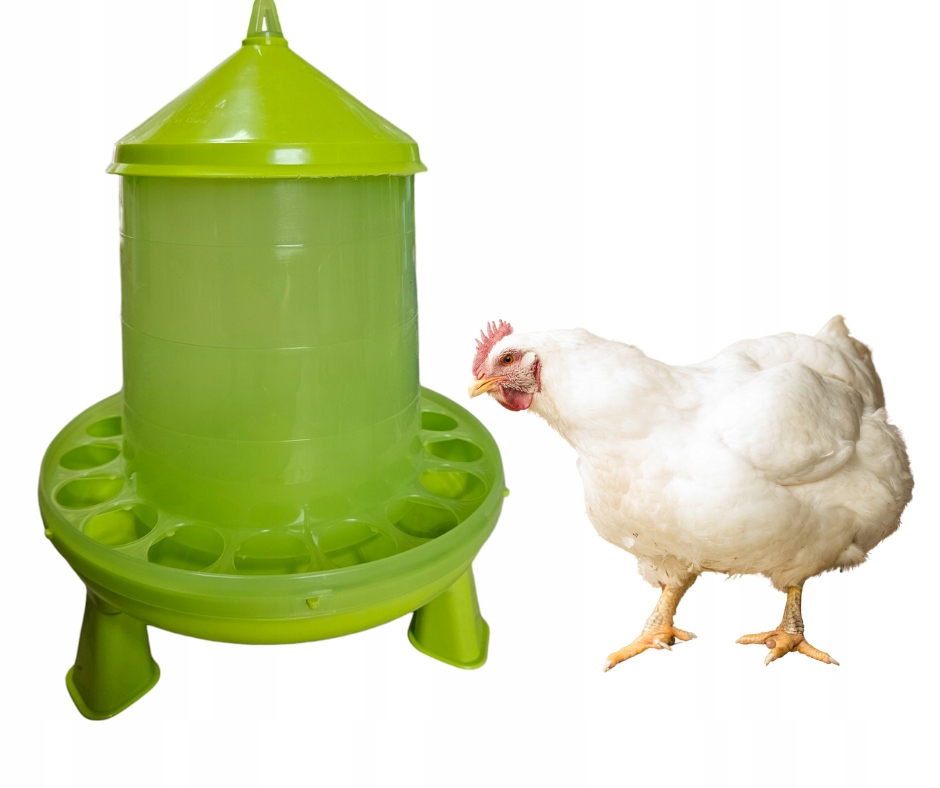 KARMNIK NA NÓŻKACH DLA DROBIU KACZEK GĘSI KUR ZASYPOWY KARMIDŁO PAŚNIK 8 kg
