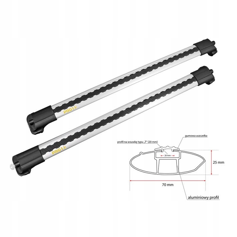 Bagażnik dachowy bazowy BMW 3 E90 / E91 05-11 Długość belki 94 cm
