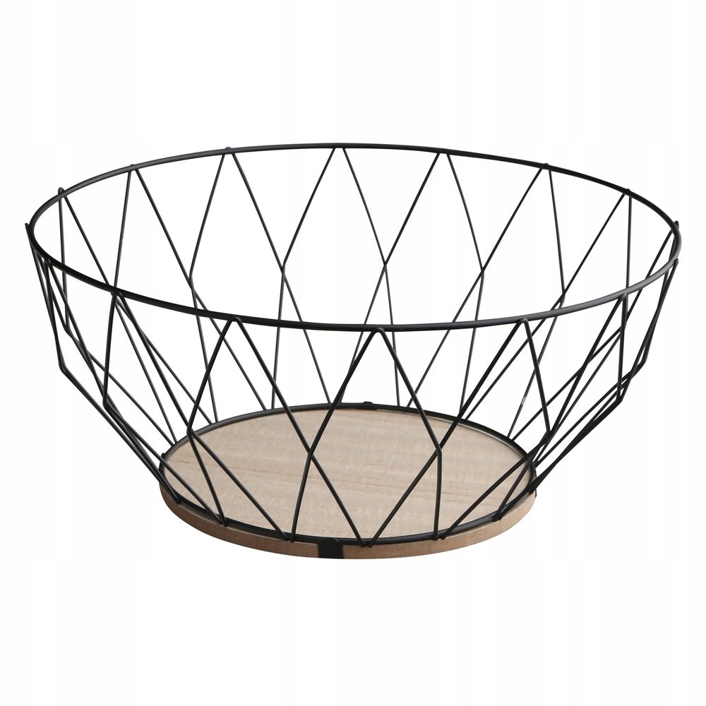 KOSZYK NA OWOCE PATERA MISKA kosz Okrągły Czarny Marka Altom Design