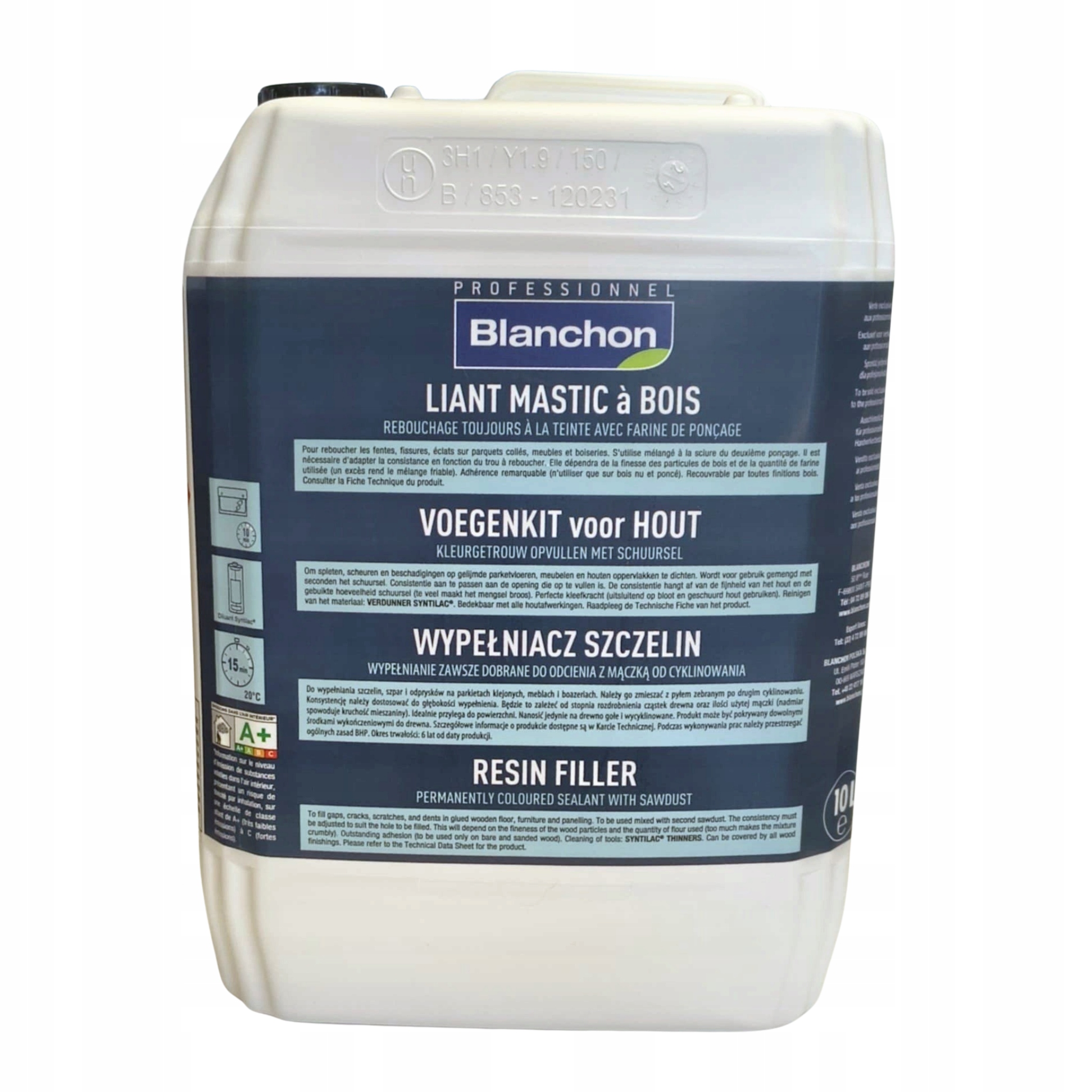 Blanchon Pro Filler Wypełniacz szczelin szpachla do drewna parkietów 10L
