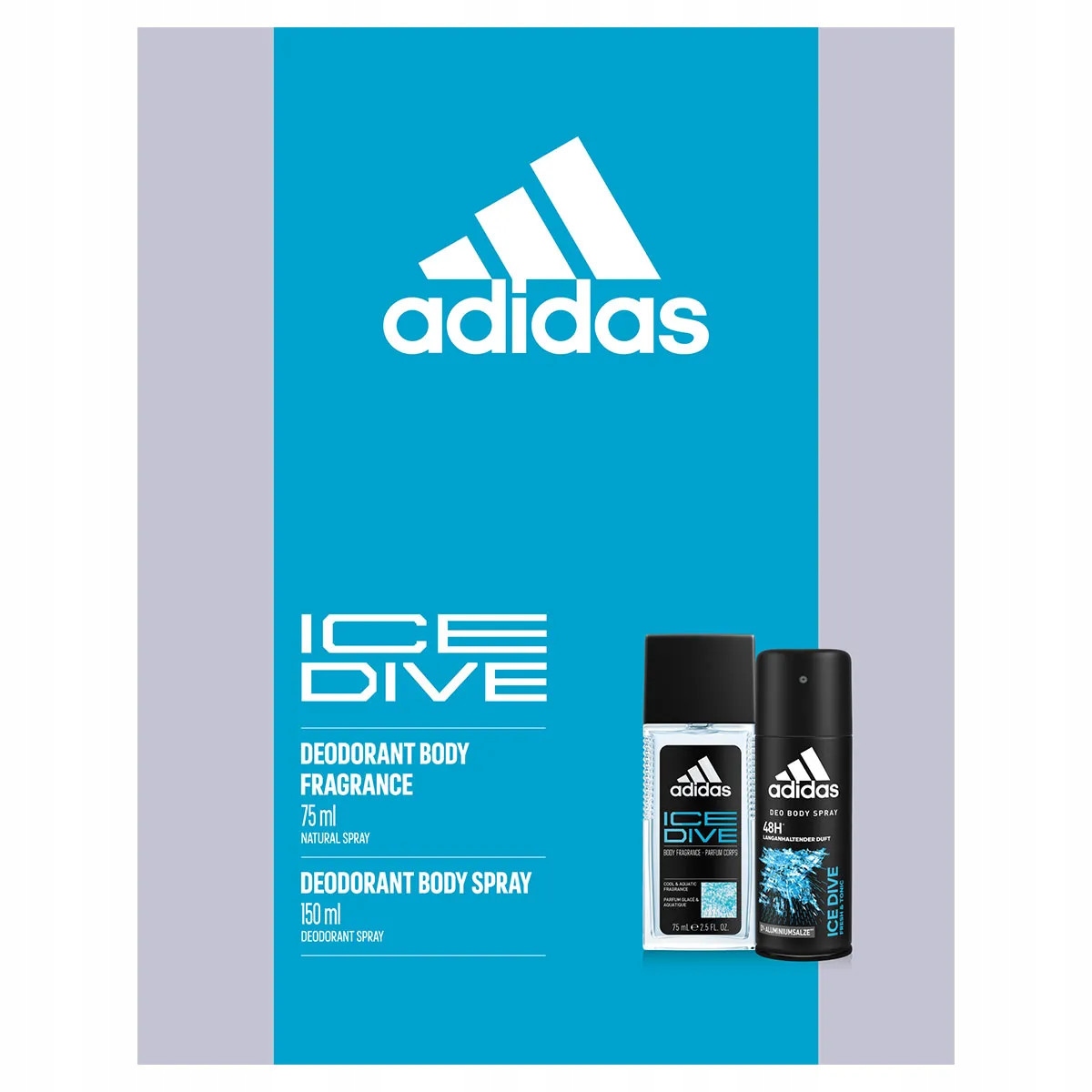 2x Adidas Ice Dive Men Zestaw Dns+SPRAY