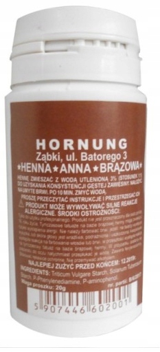 

Henna Anna Proszkowa do brwi Brąz 20g