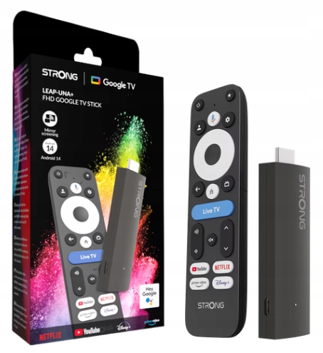 Strong Leap-una+ Google Tv Stick Android 14 Fhd HDR10+ Usb-c