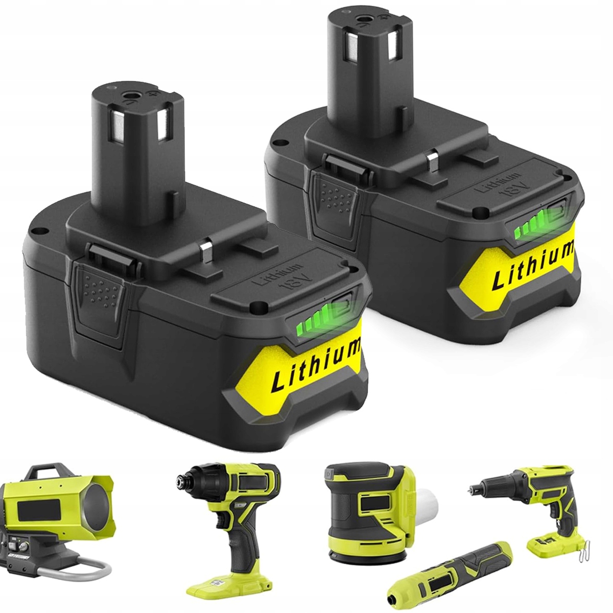 2xBateria Akumulator zamiennik Do Ryobi 6 Ah RB18L40 P108 P105