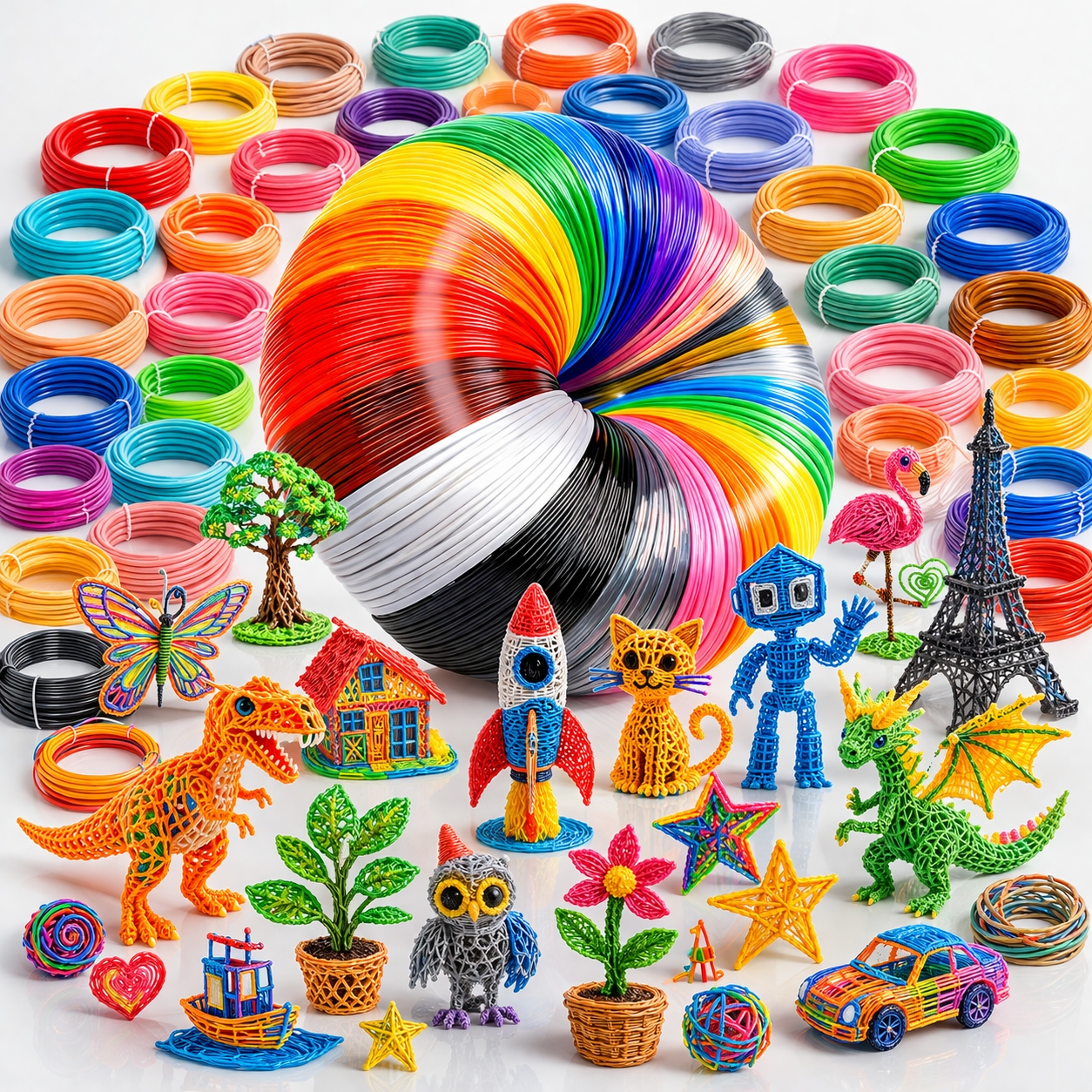 WKŁADY DO DŁUGOPISU 3D Foxflex PEN Filament PLA - ZESTAW 20 KOLORÓW 200 m