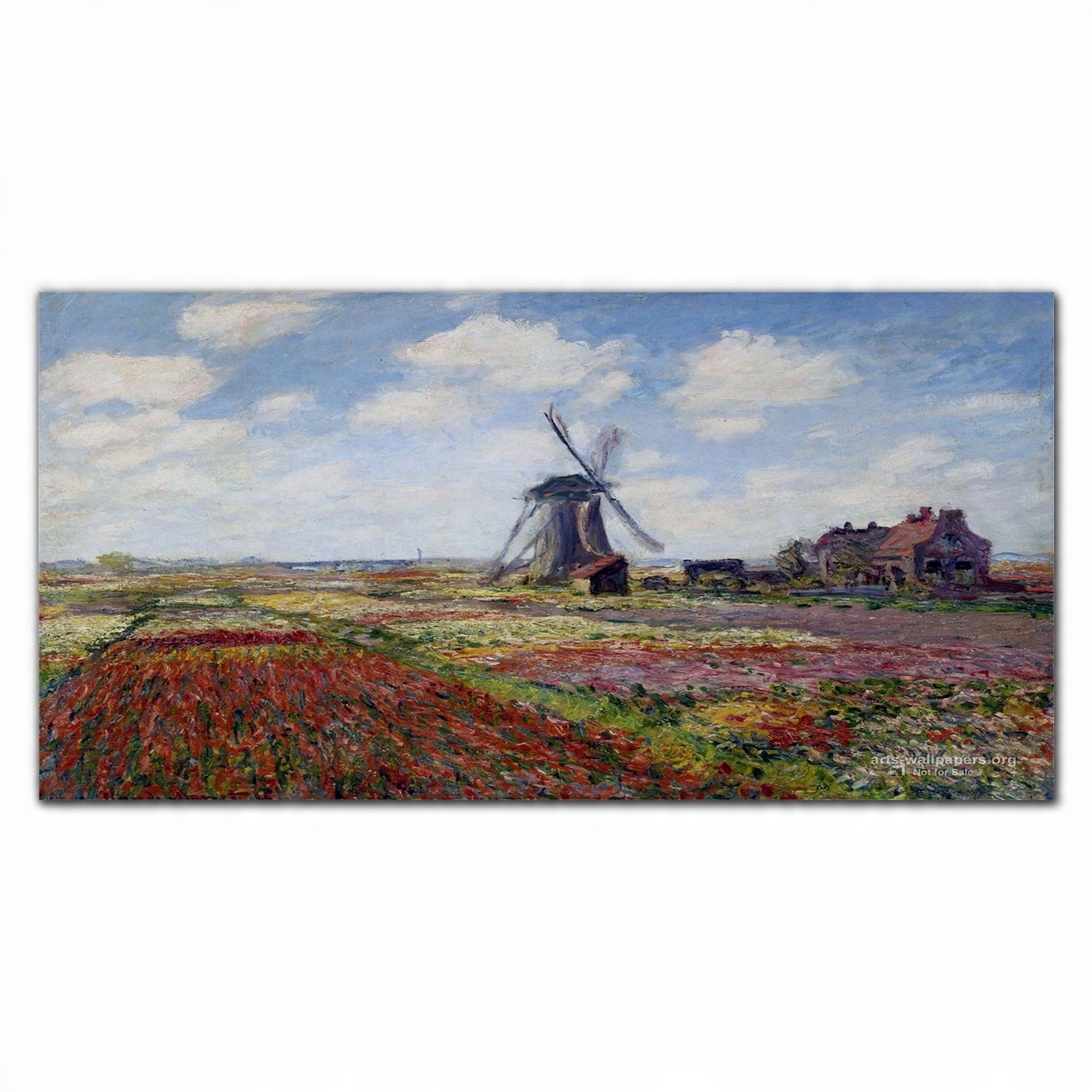 

Fotoobraz akryl nowoczesny 120x60 Młyn łąka Monet